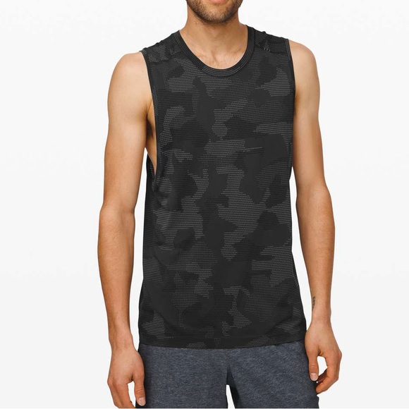 Lululemon Metal Vent Tech Muscle Tank Asphalt Grey / Obsidian / Black Men’s M - Picture 2 of 14